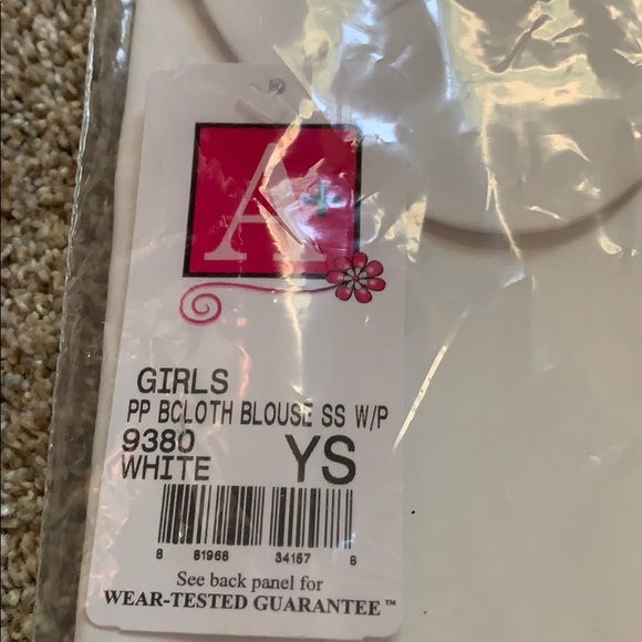 NWT Youth small uniform white short sleeve shirt - Picture 3 of 3